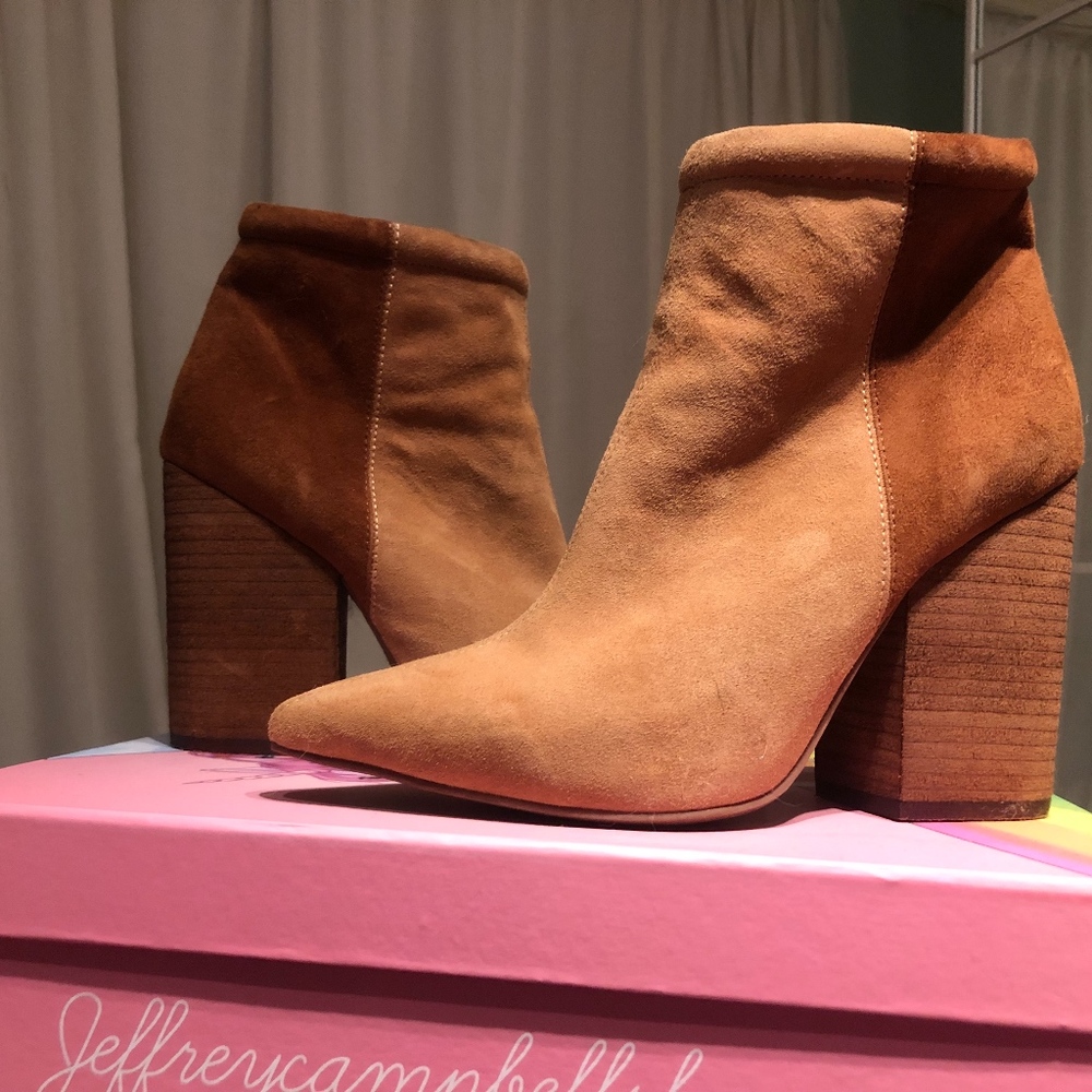 Jeffrey Campbell two tone Suede boots